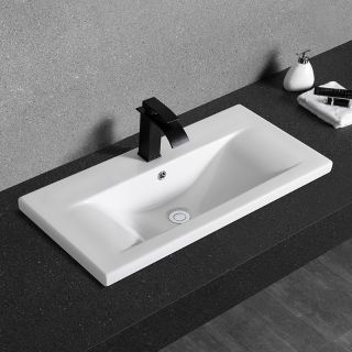 Раковина  CeramaLux 9393-80 белая 81.5 см